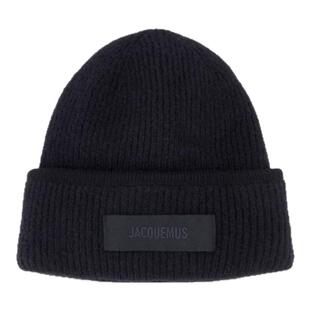 Jacquemus Le Bonnet Gros Grain 黑色羊毛毛线帽
