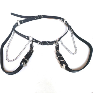 多用腰链y2k背带链朋克腰带链腿环暗黑不良少女皮带裤链jk裙链酷