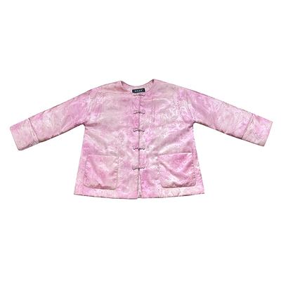 柑香素染新中式短外套桑蚕丝