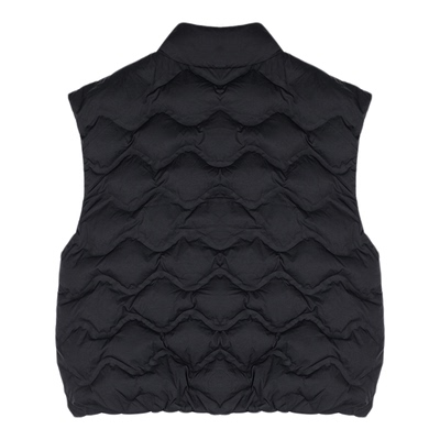 波浪纹立领抓绒内胆休闲马甲背心