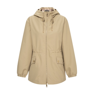 Scofield女装休闲松弛连帽抽绳风衣外套格纹内里2025秋冬新品