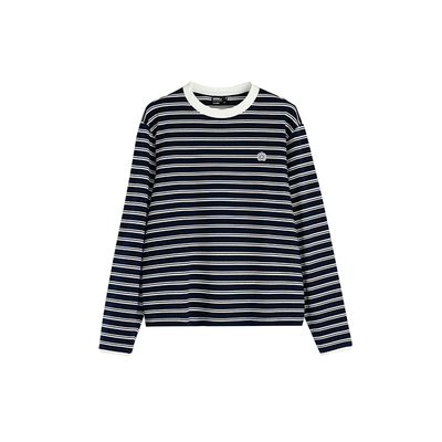 ROARINGWILD圆领条纹长袖T恤