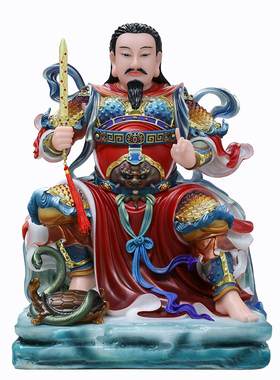 真武大帝神像玄武山玄天上帝神像汉白玉武当山祖师爷上帝公摆件