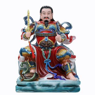 真武大帝神像玄武山玄天上帝神像汉白玉武当山祖师爷上帝公摆件