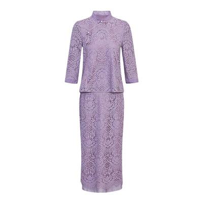 黛玛诗温柔减龄新中式蕾丝套装