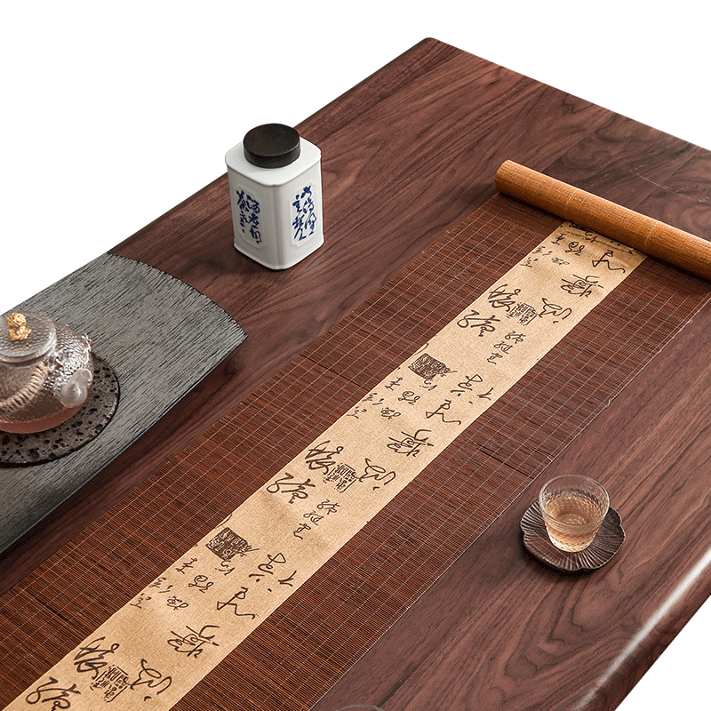 駱易家竹席茶席禪意竹編宋代美學(xué)桌旗中式茶旗茶臺茶幾茶桌布墊布