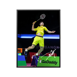 石宇奇相框海报羽毛球运动明星装饰画卧室宿舍球馆客厅桌装饰挂画