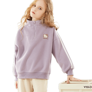 女童卫衣春秋冬新款中大童上衣凯蒂猫衣服儿童洋气外套女孩童装