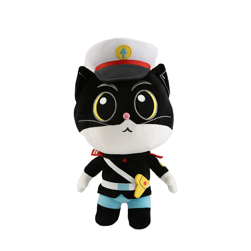 上美影黑猫警长毛绒公仔玩具沙发玩偶儿童生日送女友可爱礼物抱枕
