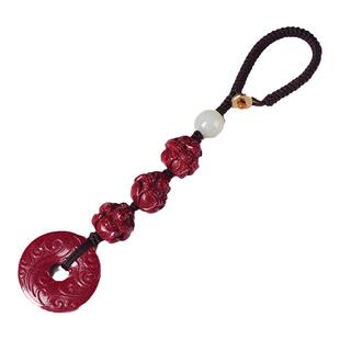 朱砂生肖三合六合平安挂件本命年属马龙兔车钥匙扣护身符包挂吊坠