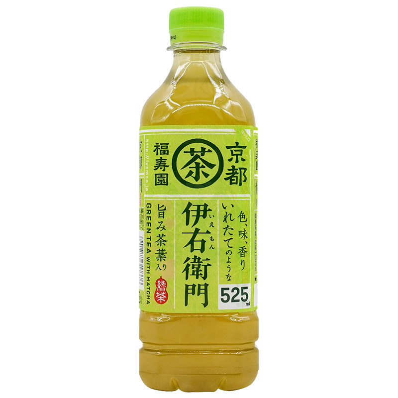 日本进口三得利伊右卫门绿茶饮料0卡0脂肪无糖网红茶饮品525ml*24