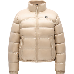 LINC金羽杰春季新款轻暖羽绒服女立领短款轻薄面包羽绒服外套1128