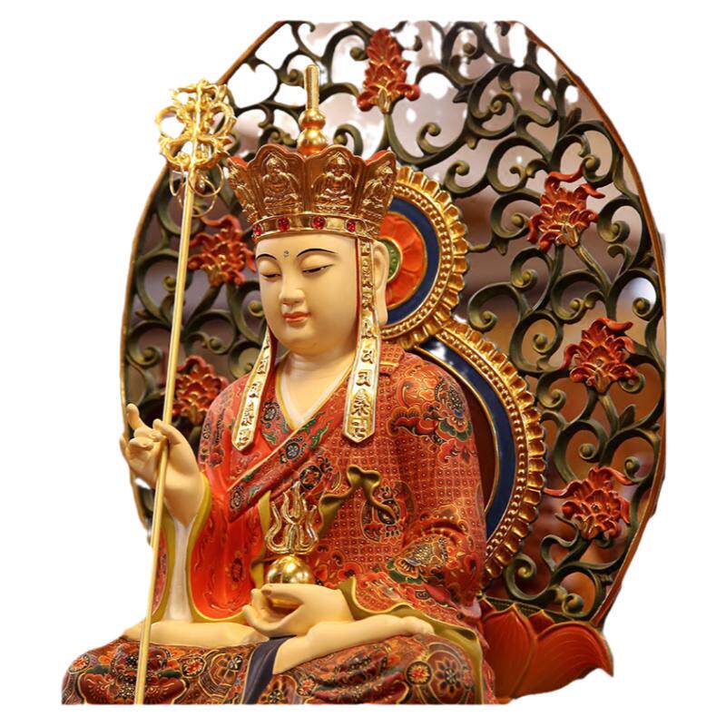 台湾宝华娑婆三圣佛像纯铜手工彩