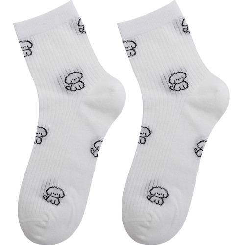 【起步韩袜】薄款袜子女春夏季无骨韩版日系可爱卡通狗透气短筒袜