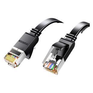 扁平网线短细千兆家用薄款超六类7七宽带网络线对接头高速成品8米