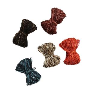 秋娘植物染段染刺子绣十字绣棉线编绳粗线手工diy茶席手工包线团