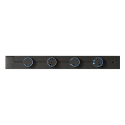 木林森轨道插座感应灯带开关明装可移动滑轨厨房家用电力导轨插排