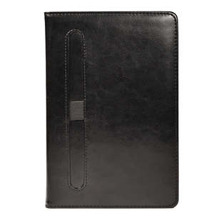 弘典a5笔记本本子商务办公记事本工作会议记录本办公大学生日记本成人玄墨横线本24年新款随身皮面本加厚定制