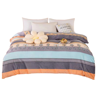 加厚牛奶绒被套单件冬季加绒单人学生宿舍双人保暖双面绒毛绒被罩