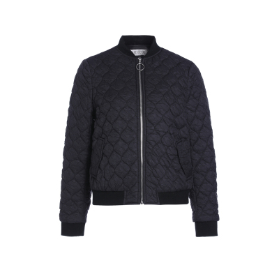 菱格夹棉棒球服外套女小个子