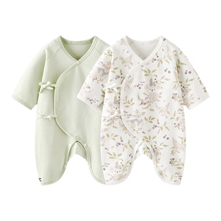 童泰婴儿连体衣春秋季纯棉新生儿衣服初生宝宝蝴蝶哈衣可爱爬服