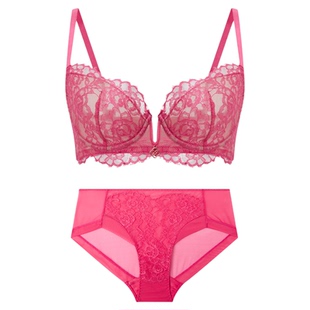 春瓷CHUNCI曲江夜宴系列【胭脂3/4罩杯】列维丝蕾丝女士内衣文胸