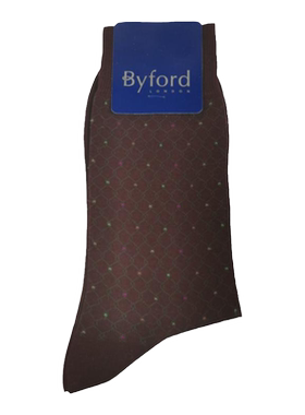 休闲绅士袜BYFORD/百富丝光棉