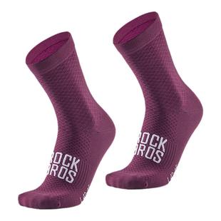 洛克兄弟天路系列骑行袜运动袜跑步袜子男女自行车公路车中筒透气