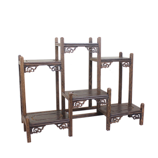 红木实木紫砂壶架子茶具架茶架小博古架鸡翅木多宝阁展示架底座架