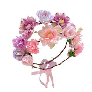 仙女公主花环发箍女2026新款森系飘带花朵头箍小女孩头花头饰发饰