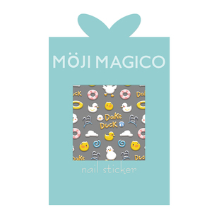 茉季可爱泳池萌鸭立体浮雕美甲贴纸防水指甲贴装饰饰品2590 2591