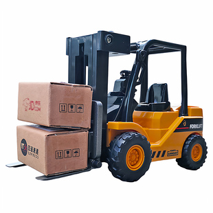 合金可升降叉车模型儿童仿真工程车堆高机搬货装卸男孩小汽车玩具