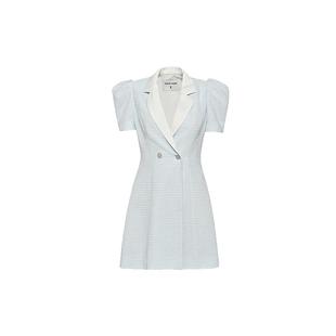 陈妍希同款YES BY YESIR叶谦原创设计师夏交叠露背西装连衣裙