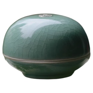 西泠印泥竹青瓷缸印泥印章专用便携印泥盒文房四宝书画礼品书法用品高级感商务伴手礼生日礼物