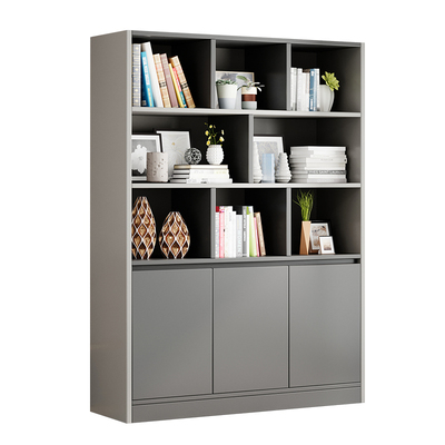 书架置物架落地客厅多层储物柜家用卧室一体靠墙柜子简易收纳书柜