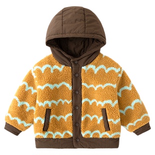 嘟嘟家男童冬装外套冬季儿童上衣男宝宝大衣女童衣服加绒加厚新款