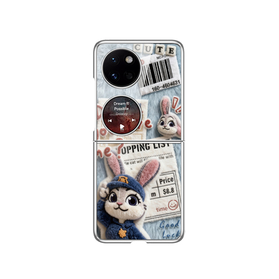 情侣【尼克朱迪】毛绒折叠手机壳