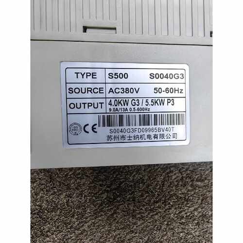 议价士纳变频器S500S0040G34.4KWG35.5K维修