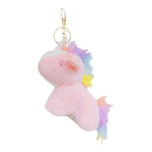 彩虹独角兽玩偶小号飞马书包挂件公仔蝴蝶结毛绒玩具挂饰钥匙扣