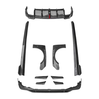 奥迪A4LRS4前铲后扰流真碳纤维