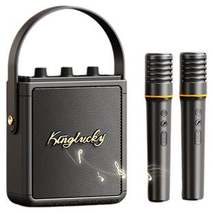 金运S20K歌音响音响话筒一体麦克风家用K歌无线蓝牙音箱卡拉ok