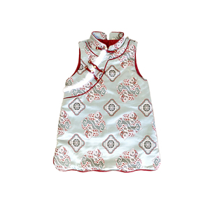 禾西小小|狮狮如意!亲子新中式马甲国风夹棉旗袍裙拜年服男女童