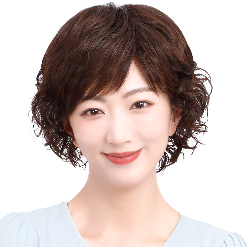 假发套全真人发女短发全头套自然