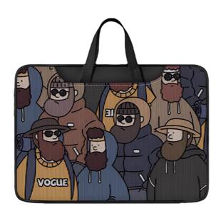 V-SION欧美漫画风笔记本电脑包手提适用苹果macbook15.6寸小新air13.3华为matebook联想女14内胆包pro保护套