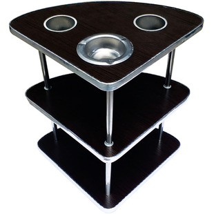 麻将桌旁茶几茶水架棋牌室茶楼配套移动带轮茶水台三角扇形边角几