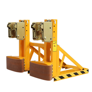 促销鼎欣叉车油桶夹具重型吊卸抓手器抱双桶四鹰嘴钳铁塑通用加厚