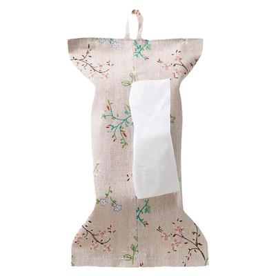 棉麻布艺纸巾盒抽纸袋悬挂式