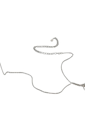 耳伴设计纯银小众耳机锁骨链女