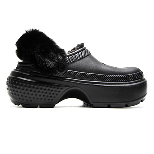 Crocs卡骆驰雪屋暖棉Clog洞洞鞋女士厚底运动鞋休闲拖鞋女208546