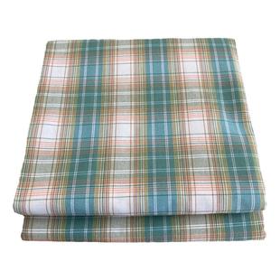 山东老粗布床单纯棉100全棉单件加厚加密格子加大尺寸炕单子被单